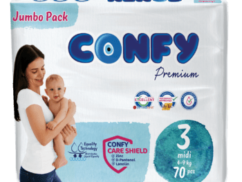 Confy Premium Kinder-Baby Windeln Gr. 1 bis 6  Rundum Auslaufschutz